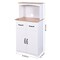 White Wooden Kitchen Cabinet with Microwave Stand | Upgrade Kitchen Storage